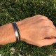 Bracelet Acier effet vielli - Jonc torsadé pour homme