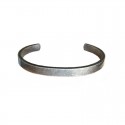 Bracelet Acier effet vielli - Jonc plat pour homme