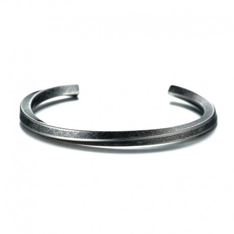 Bracelet Acier effet vielli - Jonc torsadé pour homme