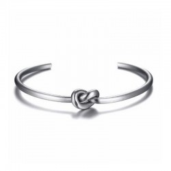 Knot Steel Bracelet - Men's cuff Bangle