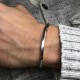 Stainless steel Bracelet - Twisted Men's cuff Bangle