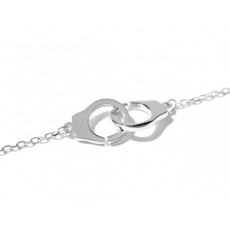 Handcuff bracelet in silver 925. Handcuffs woman