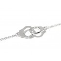 Handcuff bracelet in silver 925. Handcuffs woman