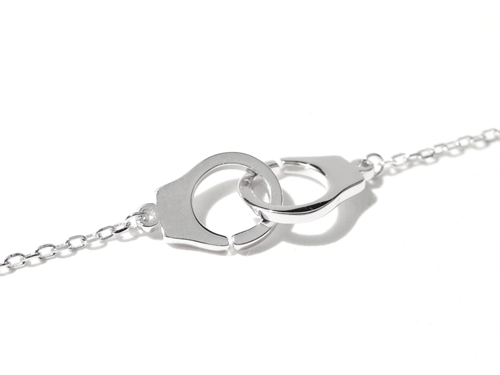 Bracelet menottes en argent 925000 longueur 18 cm