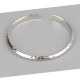 925 Sterling silver triangle shaped hammered bracelet - Men's jewelery