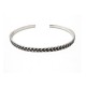  925 Sterling Silver Bangle Bracelet - Engraved Laurel - Men Jewelry