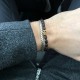 Bracelet tête de mort - Perle bois exotique de palmier (Homme / Femme)