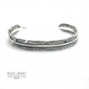 925 Sterling silver Navajo feather shaped bracelet - Men's jewelry - Cuff