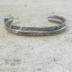 925 Sterling silver triangle shaped bracelet nugget raw - Men's jewelery