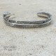 Bracelet jonc pépite brut en Argent 925 forme triangle - Bijou homme