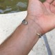 925 Sterling silver triangle shaped bracelet nugget raw - Men's jewelery