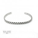  Bijou Homme - Bracelet jonc torsadé en Argent 925 