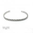 Men's Jewelry - 925 Sterling silver twisted bracelet