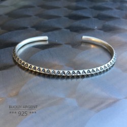 925 Sterling Silver Bangle - Indian Ethnic Bracelet - Men's Jewelry