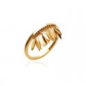 Gold-plated tassel ring - L'INDIENNE