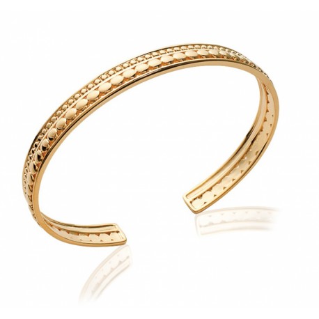 Double row gold plated Bangle Bracelet - L'ELEGANTE