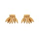 Gold plated stud earrings - L'INDIENNE