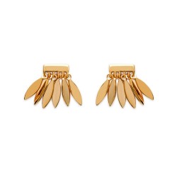 Gold plated stud earrings - L'INDIENNE