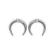 Boucles d'oreilles cornes en argent massif 925 - NINA