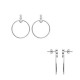 925 silver circle earrings with inlaid zircons - DÉESSE