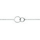 Two interlaced silver 925 circles bracelet - DEESSE