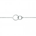 Two interlaced silver 925 circles bracelet - DEESSE