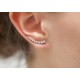 Boucles d'oreilles cercle en argent 925 avec zircons incrustés - DÉESSE
