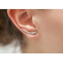 925 silver earrings set with zircons - Earlobe contour - DÉESSE