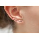 Boucles d'oreilles plaqué or et sertis de zircons - Contour de lobe - DÉESSE