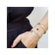 Double row gold plated Bangle Bracelet - L'ELEGANTE