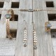 Bracelet chaîne feuille de laurier plaqué or et pierre labradorite LAURIER