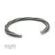 Silver 925 vintage thick twisted bangle bracelet - Men's jewelery
