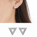 Boucles d'oreilles puces triangles ajourés argent 925