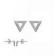 925 sterling silver openwork triangles stud earrings