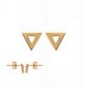 gold plated openwork triangles stud earrings