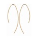 fine gold plated earrings pull through ears, dangling, tiny earrings