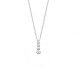 925 silver necklace with zirconia waterfall pendant, CZ - DEESSE