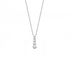 925 silver necklace with zirconia waterfall pendant, CZ - DEESSE