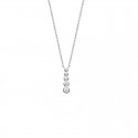 925 silver necklace with zirconia waterfall pendant, CZ - DEESSE