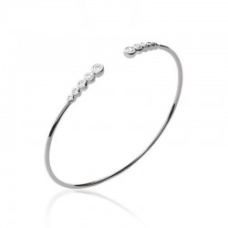 Bangle bracelet in 925 silver and zirconium, CZ - DÉESSE