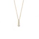 gold plated necklace with zirconia waterfall pendant, CZ - DEESSE