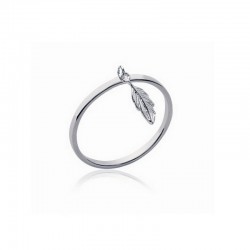 Bague fine, anneau et pendentif plume argent 925 - L'INDIENNE