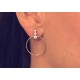 925 silver circle earrings with inlaid zircons - DÉESSE