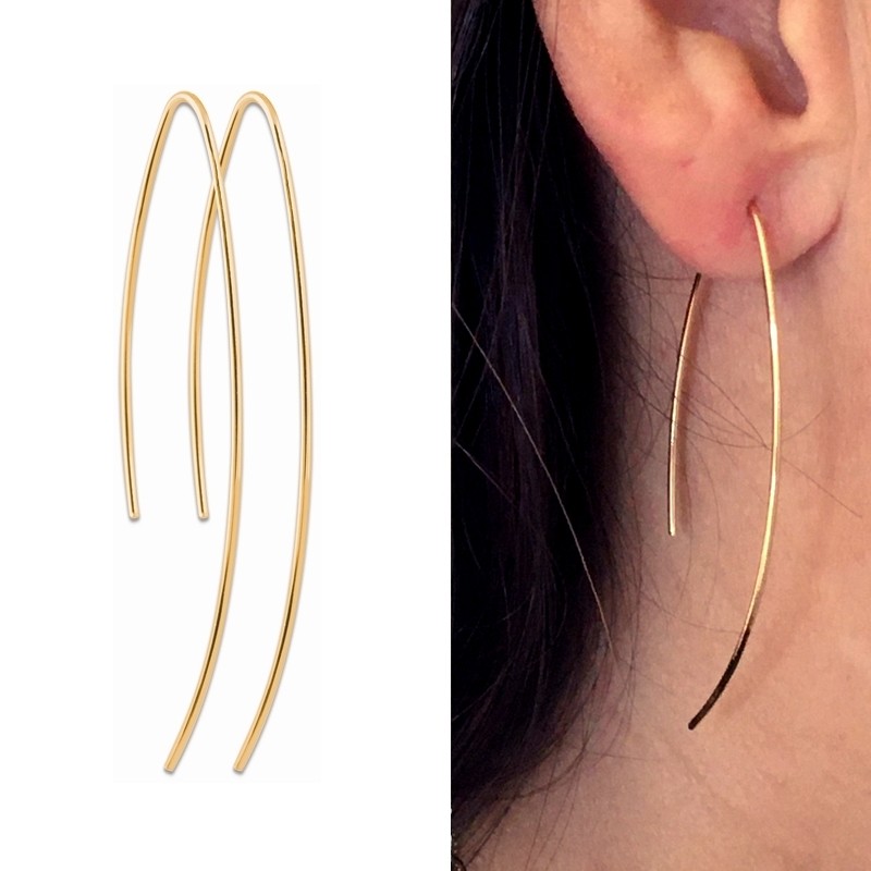 3D GOTHIC CROSS THROUGH EAR - Earring - Black * FREE POST* | eBay