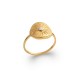 Gold plated zircon water lily ring - BAZAR CHIC