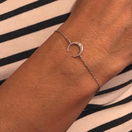 925 silver small horn bracelet - NINA