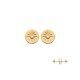 gold plated openwork triangles stud earrings