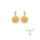 Gold plated earrings, lucky charm, evil eye - NAZAR - Matt gold finish