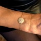 Gold plated bracelet, lucky charm, evil eye - NAZAR - Matt gold finish