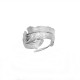 Bague plume large en argent 925, taille ajustable, réglable facilement